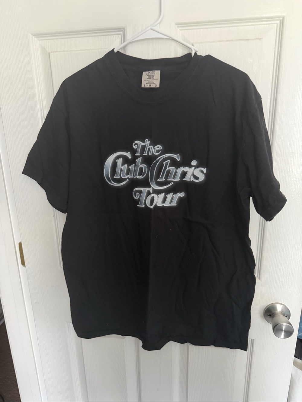 Comfort Colors Black 'The Club Chris Tour' Graphic Tee